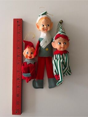 Vintage 1950s Pixie Elves Set of 3